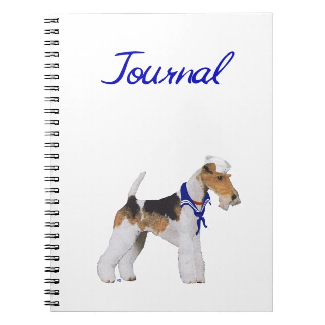 Wire Fox Terrier Sailor Notebook Notizblock (Vorderseite)