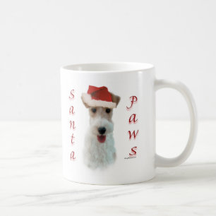 Wire Fox Terrier Santa Paws Kaffeetasse