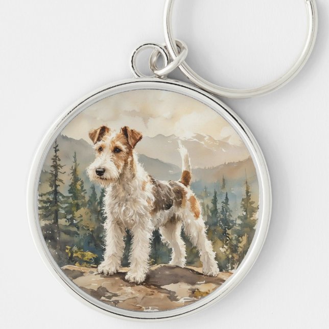 Wire Fox Terrier Schlüsselanhänger (Vorne)