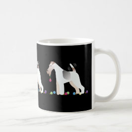 Wire Fox Terrier Silhouette Weihnachtsdesign Tasse