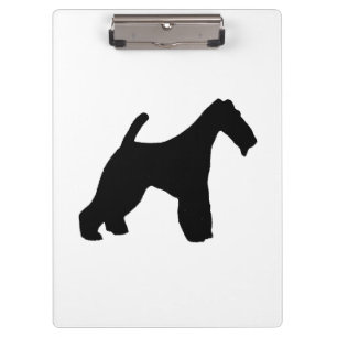 Wire Fox Terrier silo schwarz Klemmbrett