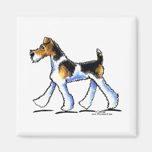 Wire Fox Terrier Trot Magnet