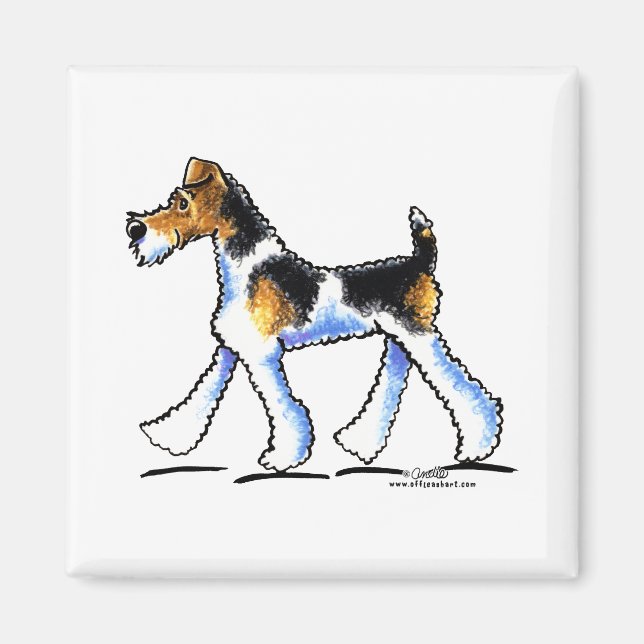Wire Fox Terrier Trot Magnet (Vorne)