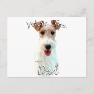 Wire Fox Terrier Vater 2 Postkarte