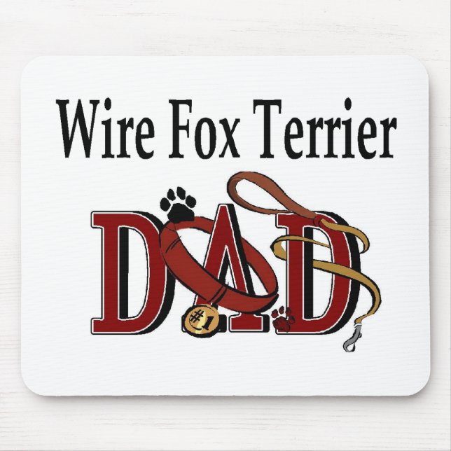 Wire Fox Terrier Vater Geschenke Mousepad (Vorne)