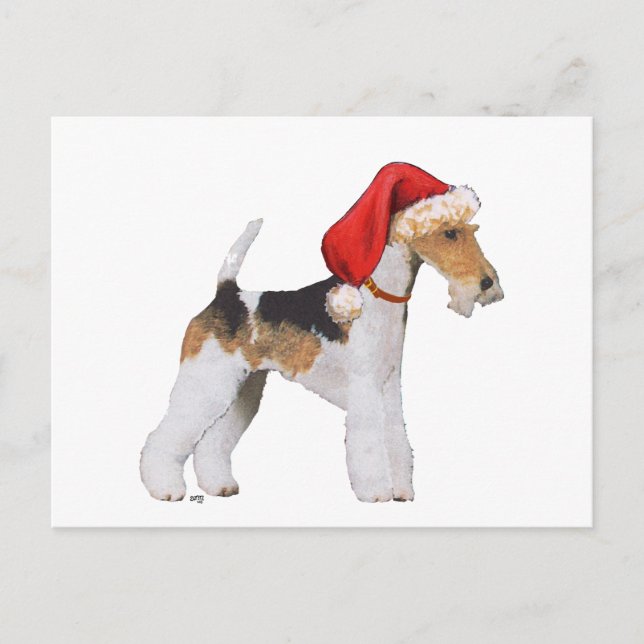 Wire Fox Terrier Weihnachten (Vorderseite)