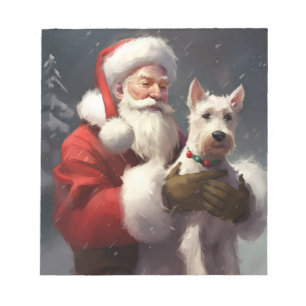 Wire Fox Terrier Weihnachtsmann Festliches Weihnac Notizblock