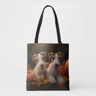 Wire Fox Terrier Welpe Autumn Delight Pumpkin