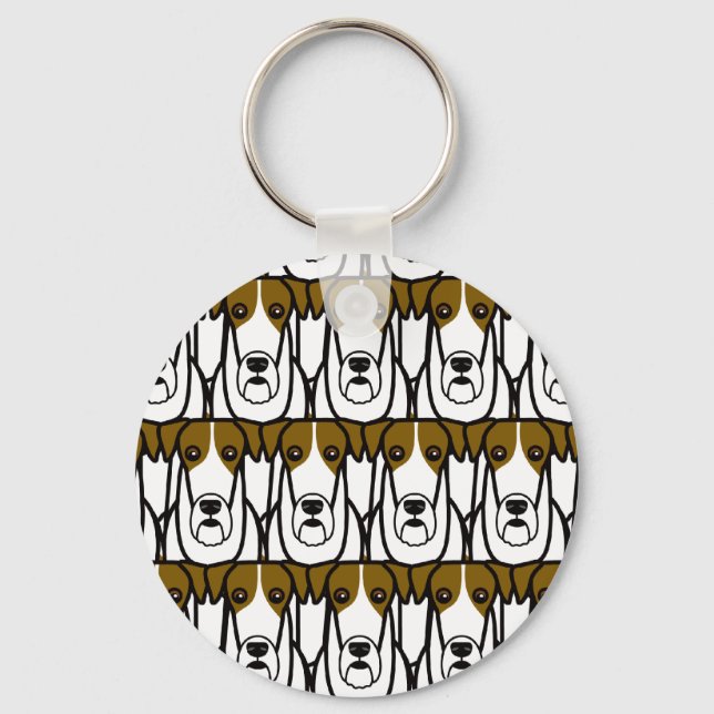 Wire Fox Terriers Schlüsselanhänger (Vorderseite)