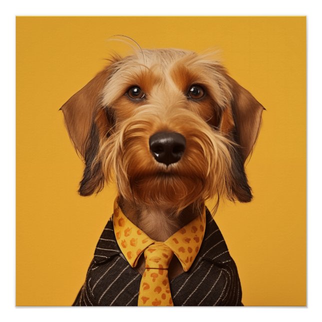 Wire Haired Dachshung Yellow Poster (Vorderseite)