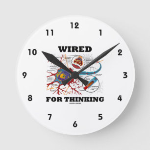 Wired For Thinking Runde Wanduhr