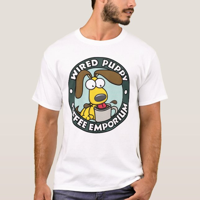 Wired Puppy Coffee Emporium T-Shirt (Vorderseite)