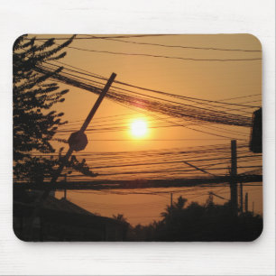 Wired Sunset ... Krung Thep, Thailand Mousepad