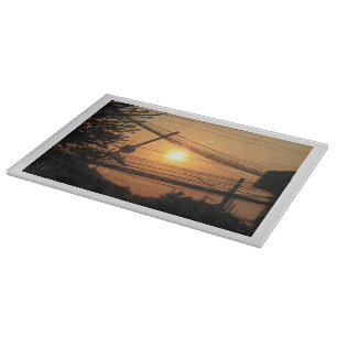 Wired Sunset ... Krung Thep, Thailand Schneidebrett