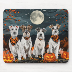 Wirefox Terrier Halloween Spooky Mousepad