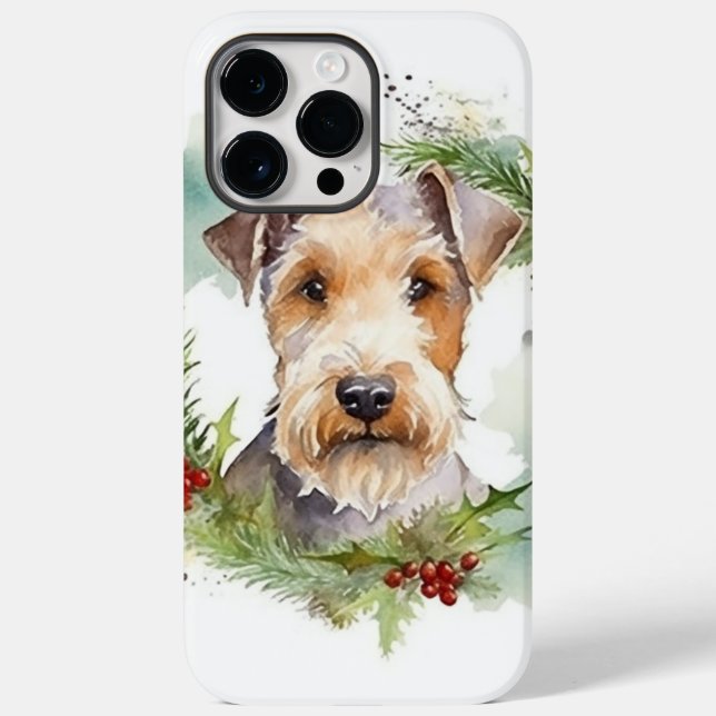 Wirefox Terrier Weihnachtsfeiertag Case-Mate iPhone Hülle (Rückseite)