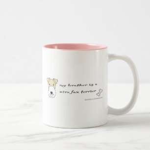 WireFoxTerrierBrotherGelb Zweifarbige Tasse