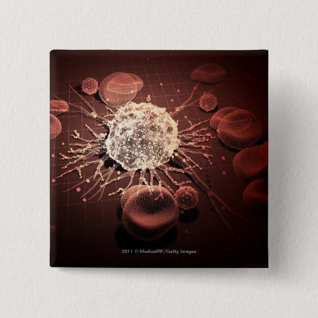 Wireframe der Krebszellen Button (Vorderseite)