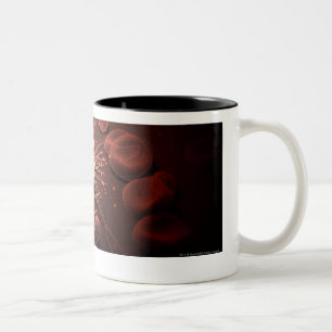 Wireframe der Krebszellen Zweifarbige Tasse