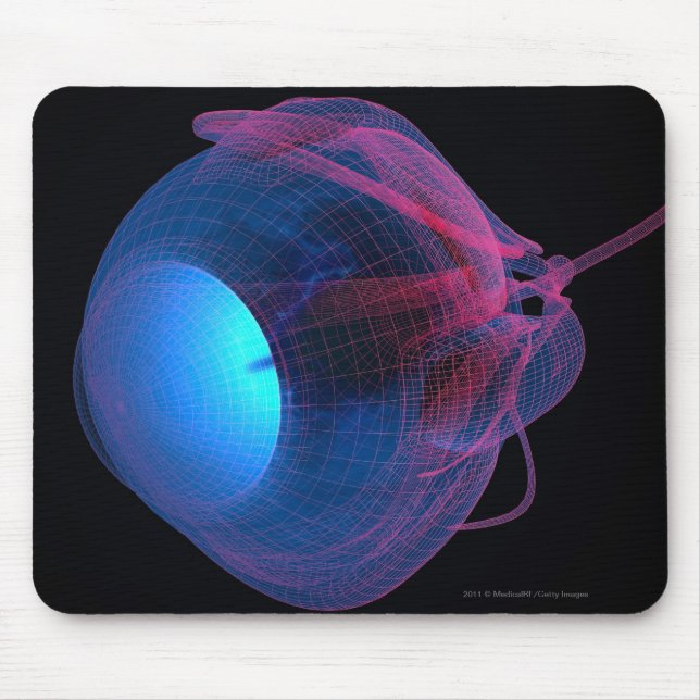 Wireframe der Muskeln des Auges Mousepad (Vorne)