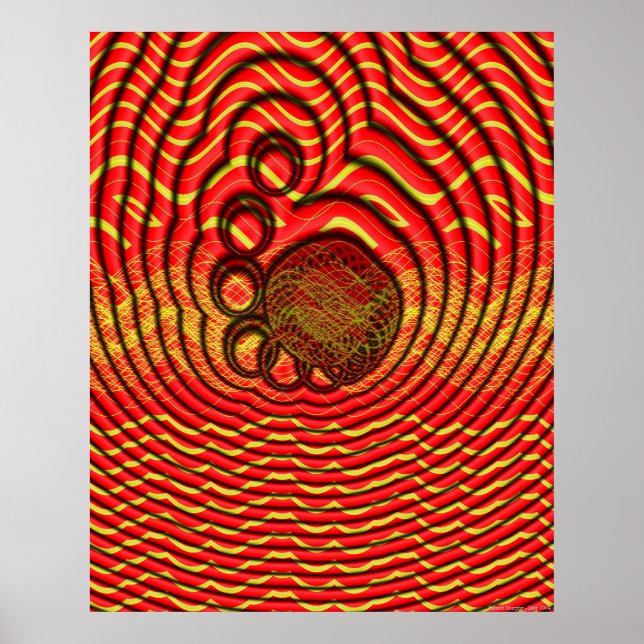 Wireframe Mollusks strahlen Denkblasen aus Poster (Vorne)