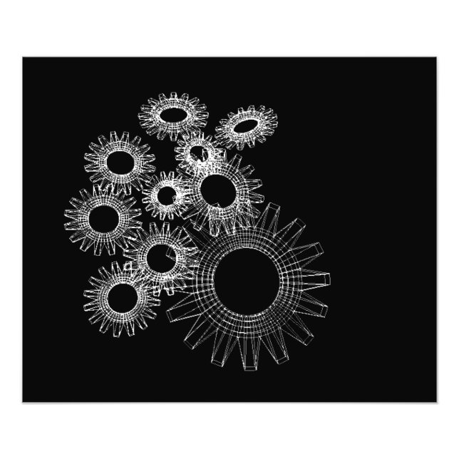 Wireframe, Skelett, dreidimensionales Modell Fotodruck (Vorne)