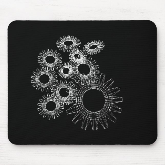 Wireframe, Skelett, dreidimensionales Modell Mousepad (Vorne)