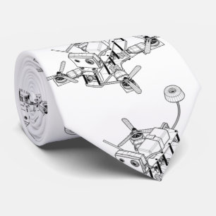Wireframe Zeichnen eines Quadcopter Drohne Krawatte