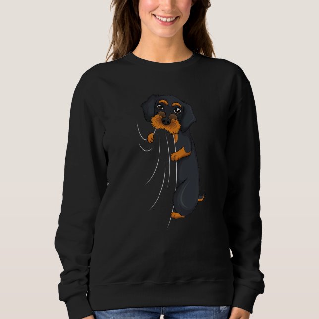 Wirehaired Dachshund Weiner Dog Boys Girls Kids Wo Sweatshirt (Vorderseite)