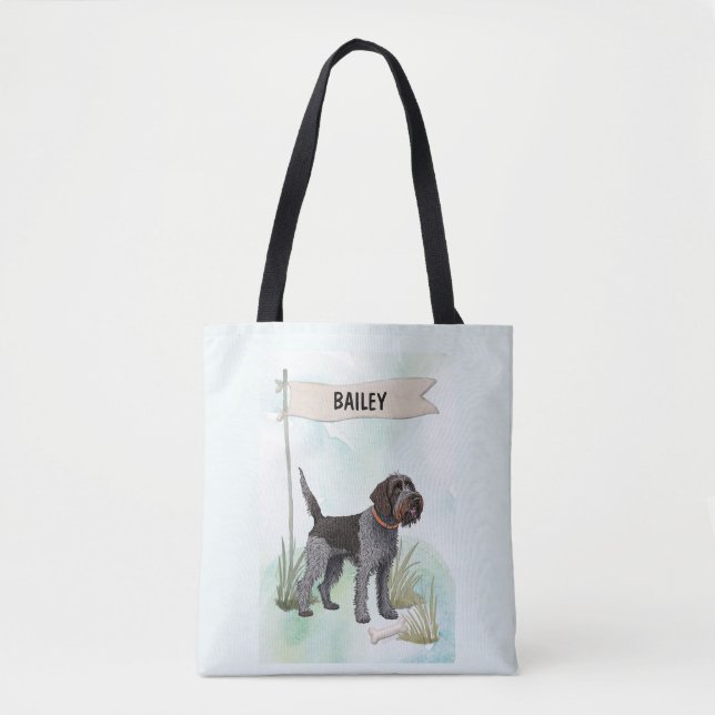 Wirehaired Pointing Griffon Wasserfarbe Personalis (Vorderseite)