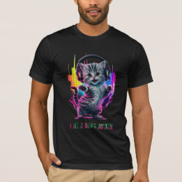 Wireless-Kopfhörer Art T - Shirt _ Niedliche Kitte