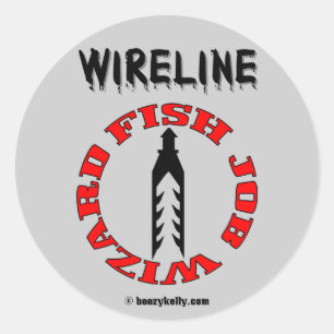 Wireline Fish Job Wizard, Ölfelderetikett, Ölbohri Runder Aufkleber