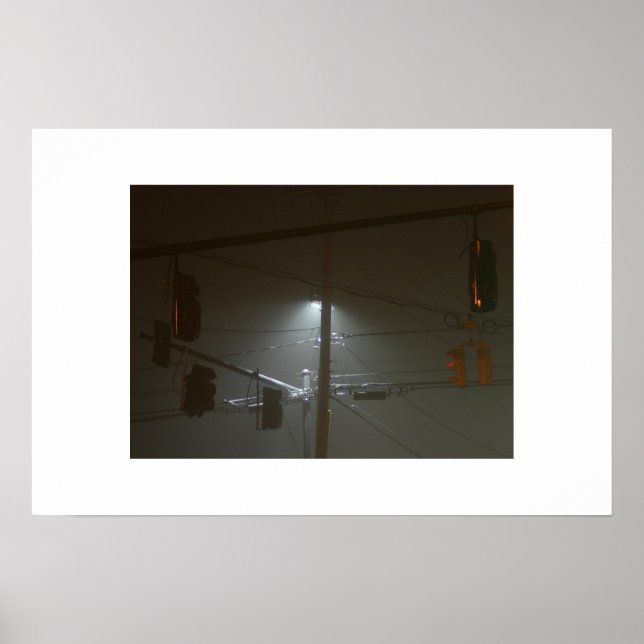 Wires im Nebel Poster (Vorne)