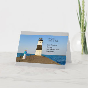 Wirf deine Sorgen - Bewältigung Karte