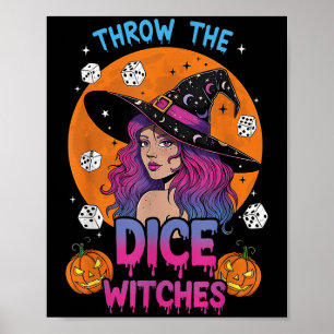 Wirf die Würfel Bunco Party Funny Halloween Poster