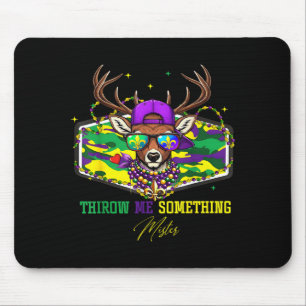 Wirf Mich Etwas Herr Mardi Gras Hirsch Perlen Fleu Mousepad