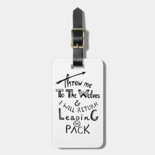 Wirf mich zu den Wölfen! Motivierend Angebot Gepäckanhänger