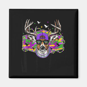 Wirf mir etwas Mardi Gras Stimmung Camo Hirsch H Magnet
