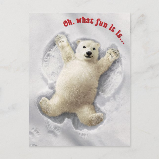 Wirklich Big Snow Angel Einladungspostkarte (Vorderseite)