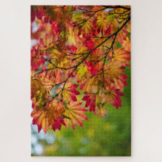 Wirklich buntes Herbstlaub-Puzzlespiel Puzzle