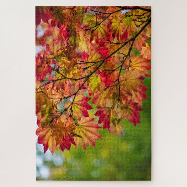 Wirklich buntes Herbstlaub-Puzzlespiel Puzzle (Vertikal)