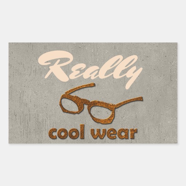 Wirklich Cooler Verschleißbetonschau Rechteckiger Aufkleber (Vorderseite)