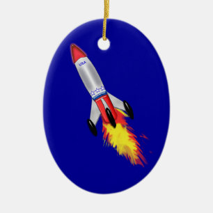 Wirklich cooles Rocket Keramik Ornament