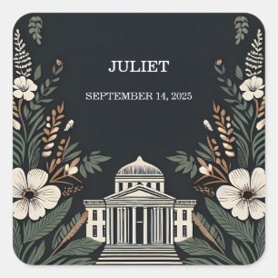 Wirklich einladende 70er 80er Gerichtsverhandlung  Quadratischer Aufkleber