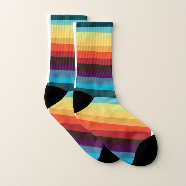 Wirklich farbenfrohe Stripey Socke Socken (Paar)