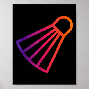 Wirklich gerne Badminton Federball 6  Poster