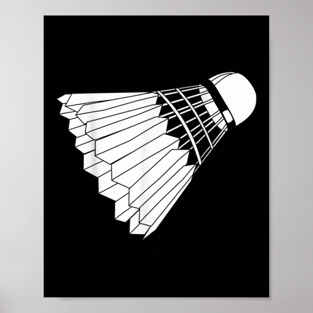 Wirklich gerne Badminton Federball  Poster (Vorne)