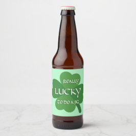 Wirklich glücklich, einen Jig zu machen Bierflaschenetikett