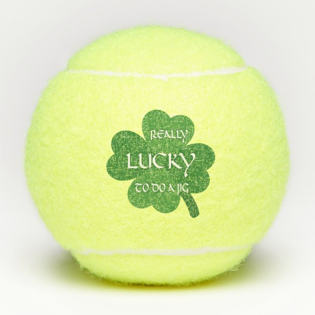 Wirklich glücklich, einen Jig zu machen Tennisbälle (Vorderseite)