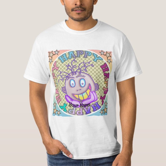 Wirklich Glückliches Gesicht T-Shirt (Vorderseite)
